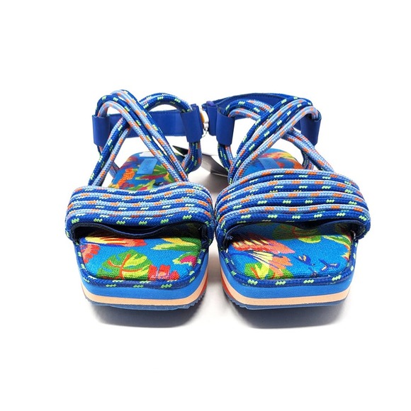 New Farm Rio Womens 10 Macaw Platform Sandals Ankle Strap Slingback Tropical - Picture 5 of 9